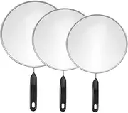 GRADENEVE 3pcs Fine Mesh Stainless Steel Splatter Screen Anti-scalding Oil Guard for Frying Pan Cooking Safety Easy Clean Kitchen Accessory