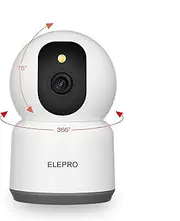 ELEPRO 5MP Pet Camera PTZ Auto Tracking Home Camera with Night Vision Two-Way Auido (Japanese)