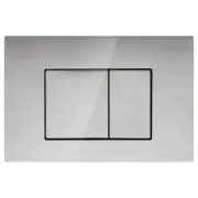 Fienza R&T Chrome Square Toilet Button Flush Plate Chrome JB60C