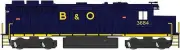 Bachmann 66308 HO Scale B&O Emd Gp40 #3684