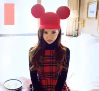 在飛比找Yahoo!奇摩拍賣優惠-Sis 韓國 派對 羊毛呢 米老鼠耳朵帽子 米奇 迪士尼 貓