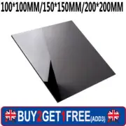 2mm Black Mirror Acrylic Board Square Sheet Plastic Plate 10x10/15x15/20x20cm