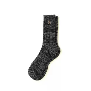 BAPE A Bathing Ape MELANGE SOCKS 黑色 灰色 麻花 中筒襪 長襪【1E70183009】