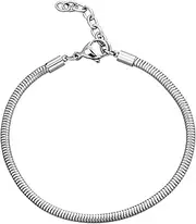 [GARIOUANS] 1 Set Adjustable Snake Chain Bracelet for Men Women Stylish Metal Bracelet with Lobster Clasp Elegant present Box Included for Birthdays and Special Occasions