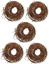 NOLITOY 5pcs Timber Buckle Vine Strips Home Decor Artificial Vines Vine Weaving Crafts Wreath Decorative Garland Wreath Making Supplies Branch Wreath Ring Leaf Decor Rattan Light Brown