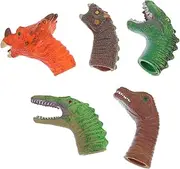 Vaguelly Dinosaur Head Puppet Set 5pcs Hand Dolls Thumbs Interactive Educational Toys for Boys Girls Age 3