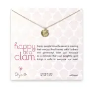 Dogeared 18" GD Happy as a Clam / Clamshell Necklace
