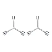 2pcs Y-Shaped 3 Way Socket Wrench 14/17/19mm Y-Type 6 Point Hex Spanner