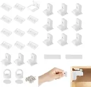 AUTOWT 12 Pack Magnetic Cabinet Locks for Kids - Child Safety Latches - Baby Proofing Cabinets and Drawer Locks for Kitchen Cupboard with 3M Adhesive - Easy Installation No Drilling & No Tools Required