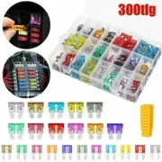 300 pieces car fuse car mini blade fuses assortment set 2-40A 11mm 19mm