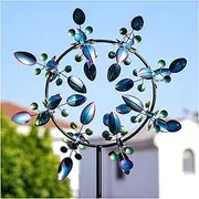 Peacock Wind Spinners Outdoor, Garden Spinners Metal Large 87 inches, Wind Sculptures for Yard Decor(87 x 30 Inches)