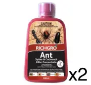 2x Richgro 500ml Ant Spider And Cockroach Killer Concentrate