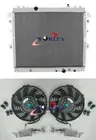 Aluminum Radiator & Fans for Toyota HILUX KUN16R KUN26R 3.0 Diesel 2005-on AT/MT