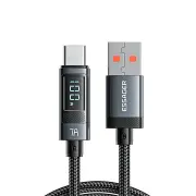 ESSAGER 7A USB-A to Type-C Cable QC Fast Charging Data Transmission Copper Core Line 1M/2M Long for iPhone 15 15 Plus fo