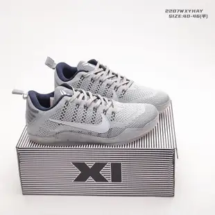 Kobe 11 精英低蒼白馬kobe11代低幫藍灰色減震休閒運動鞋實戰訓練