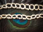 100 % Natural Handmade Tulsi CHOKER, Tulasi Beads, Tulsi Bracelet, Radha Krishna
