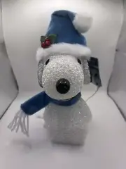 NWT Snoopy Peanuts Light Up Decoration Multicolor Changing Santa Hat 9”