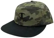 Champion Olive Camo Black Flat Bill Snapback Unstructured Adjustable Hat / Cap