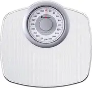 Adamson A25 Scales for Body Weight - Up to 400 LB - 5.3" Dial on 12.4" x 12" Platform - Anti-Skid Rubber Surface - High Precision Bathroom Scale Analog - Durable with 20-Year Assurance - Full White