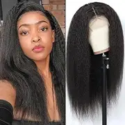 ZIYU Straight Curly Wig 13x4 Lace Front Human Hair Wigs for Women 18 Inch Glueless Human Hair Wig Straight Curly Pre Ripped with Lace