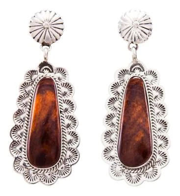 Navajo Native American Spiny Oyster Shell Earrings by Eula Wylie SKU232343
