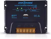 ATEM POWER 20A MPPT Solar Charger Controller 12/24V with USB Port, Multi-Stag...