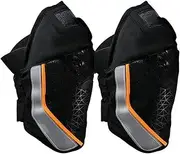 Racing Knee Guards Pads Braces Motorcycles Knee Protection Motocross Knee Pads Knee-Pad Anti-fall Reflective Moto Protection Knee and Shin Guard Knee Cap Pads Protector(Silver+Orange)