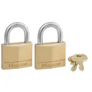 Master Lock 140T Hardened Steel Solid Brass Body Padlock 1-9/16 in.