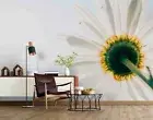 3D White Floral Wallpaper Wall Mural Removable Self-adhesive 364