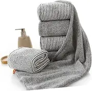 NULYLU Hair Turban Towel Bamboo Hair Drying Cap for Women Girls Ladies Quick Dry Comfortable (Grey)