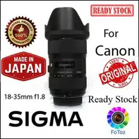 在飛比找蝦皮購物優惠-適用於佳能的 Sigma 18-35mm F1.8 鏡頭(二