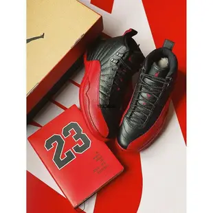 【正品】Air Jordan 12 Flu Game AJ12 黑紅配色 130690 002潮鞋