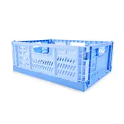 15L Collapsible Crate - Medium, Blue