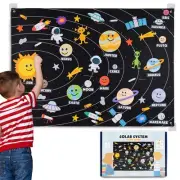 Solar System Felt Toys 61-Piece Space Montessori Set Educational Gifts for Kid