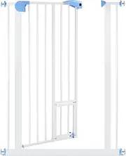 Pet Safety Gate Dog Safe Fence Puppy Baby Security Stair Barrier w/Cat Door Adjustable 100cm
