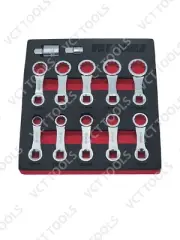 VCT 12-Piece Metric Torque Adapter Set, 12-Point Box End Extension MM 10-19mm