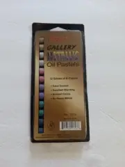 SMI Gallery Metallic Oil Pastels 12 Sticks 6 Colors Extra Smooth Blending No...