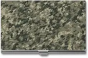 LQPMNK Metal Card Case, Military Woods Camouflage Print Professional Card Case Premium Card Case Lightweight Card Holder Pocket Card Case, style