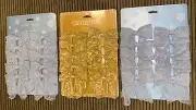 New 30 Pcs Jaclyn Smith & Country Living Christmas Bows 20 Silver & 10 Gold