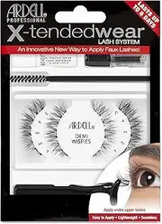 Ardell X-Tended Wear False Eyelashes, Demi Wispies Kit, 6 Day Wear, Adhesive included, Vegan Friendly, 2 Pairs (Pack of 1)