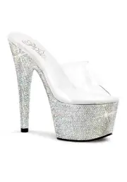 Pleaser BEJEWELED-701DM 7 Inch Heel, 2 1/2 Inch Platform Slide