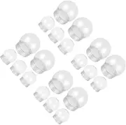 4sets Artificial Snow Snow Globes DIY Plastic Globes Repair Kit Decorative Christmas Accessories for Indoor Decorations 5pcs*4