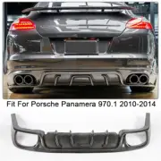 For Porsche Panamera 970.1 2010-14 Real Carbon Rear Bumper Diffuser Lip Spoiler (for: Porsche)