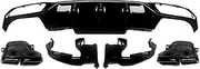 AMG Style Rear Diffuser with Exhaust Tip Compatible with Benz E-Class W213 2016-2020