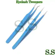 Tweezers Straight Curved For Individual Eyelash Extensions Colored