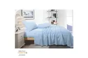 Shangri La Ultra Soft Cashmere Touch Micro Flannelette Sheet Set Steel Blue Queen