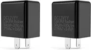 BTuregsau 2X 2-Pin LED Flasher Relay 12V Adjustable Frequency for Motorcycle Turn Signal Fix Blinker Lights Indicator Relays