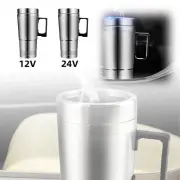 Stainless Steel Car Travel Heating Cup Car Water Heater Travel Portable Heating