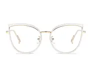 G47 Outdoor Anti-blue Light Sunglasses Smart Photosensitive White Frame Color-changing Lens Flat Glasses for Women and Men