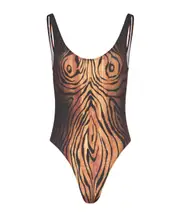 Jean Paul Gaultier High Cut One-Piece Swimsuit S,XS,L,M Brown